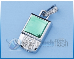 Unique USB Flash Drive Pendant Blue Stone